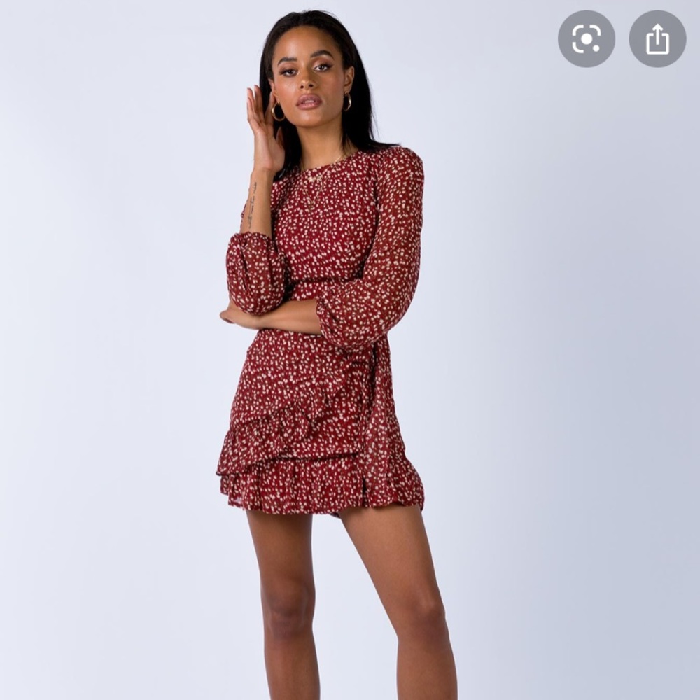 Princess Polly Mini Dress Maroon